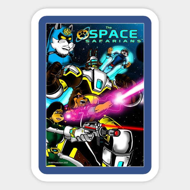 The Space Safarians Team Action Sticker by DocNebula